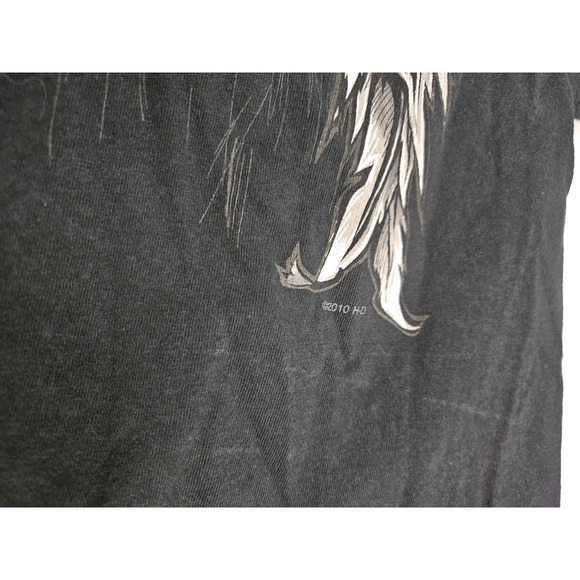 Harley Davidson Skull Shirt Men's Size Large Nevada HD Wings Double Sided Y2K - Picture 3 of 8